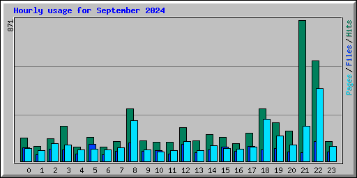 Hourly usage for September 2024