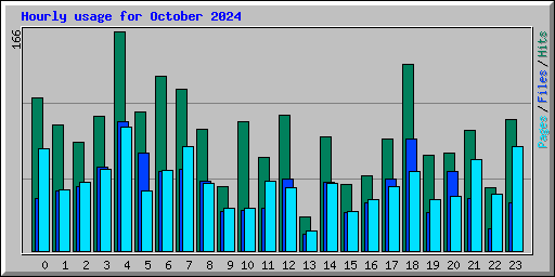 Hourly usage for October 2024