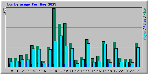 Hourly usage for May 2025