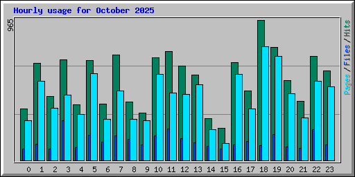 Hourly usage for October 2025