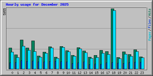 Hourly usage for December 2025