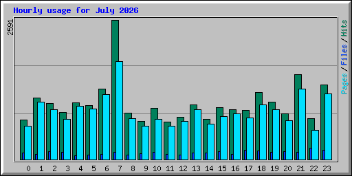 Hourly usage for July 2026