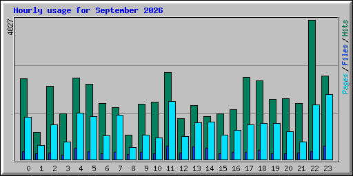 Hourly usage for September 2026