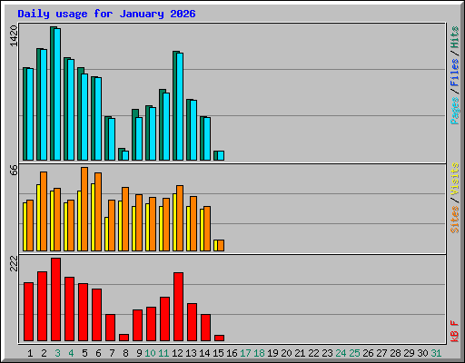 Daily usage for January 2026