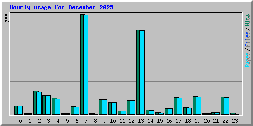 Hourly usage for December 2025