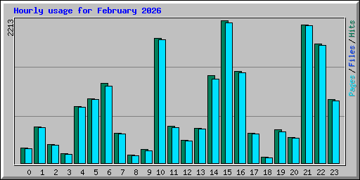 Hourly usage for February 2026