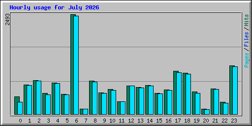 Hourly usage for July 2026